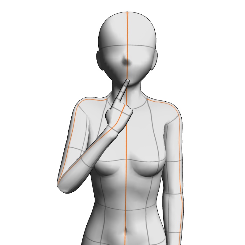 【フリー素材】需要が狭そうなポーズ参考素材③