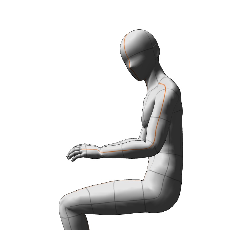 【フリー素材】需要が狭そうなポーズ参考素材④