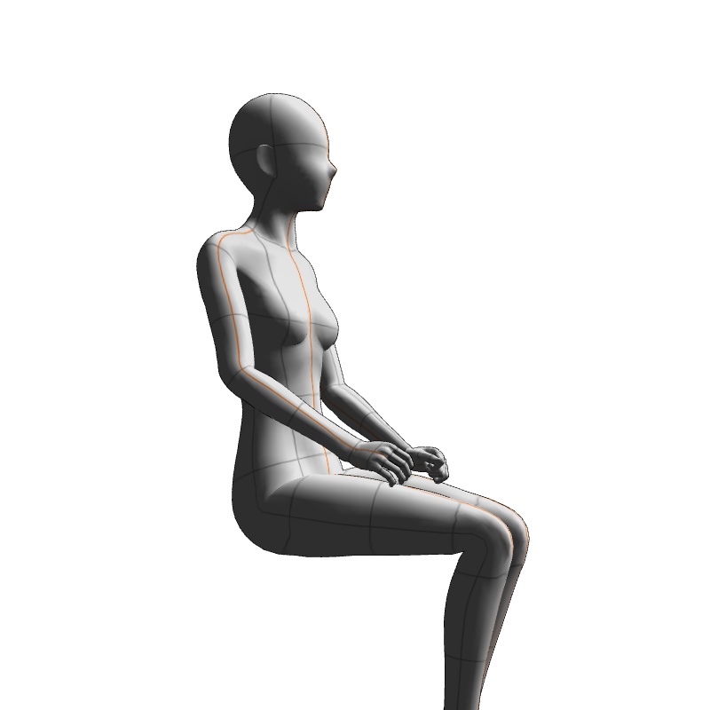 【フリー素材】需要が狭そうなポーズ参考素材④