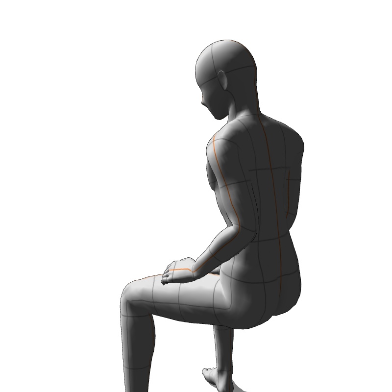 【フリー素材】需要が狭そうなポーズ参考素材④