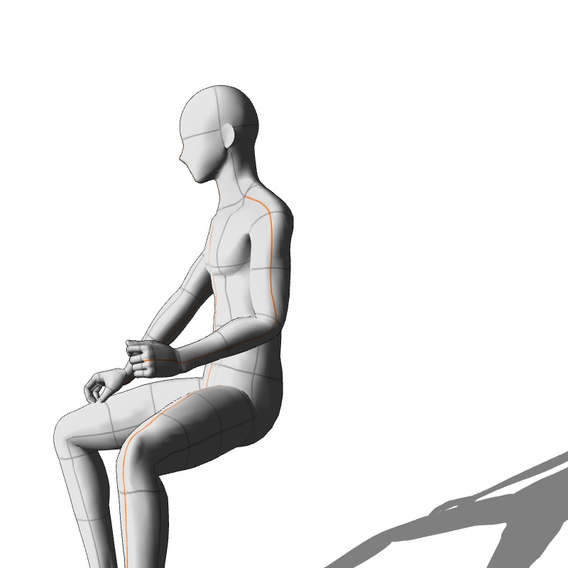 【フリー素材】需要が狭そうなポーズ参考素材④