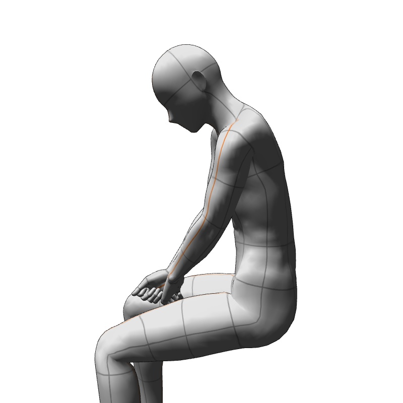 【フリー素材】需要が狭そうなポーズ参考素材④