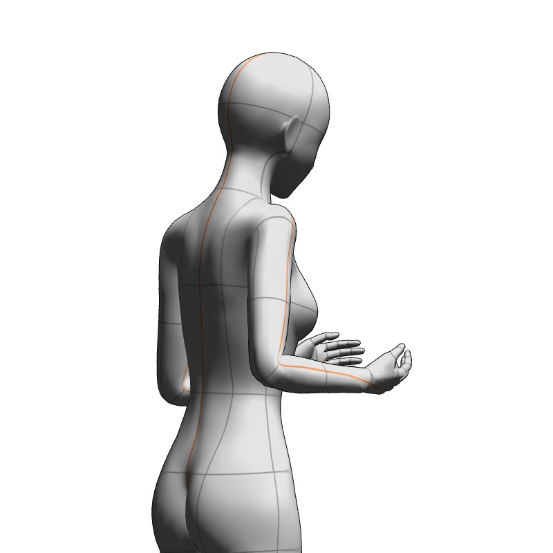 【フリー素材】需要が狭そうなポーズ参考素材⑤