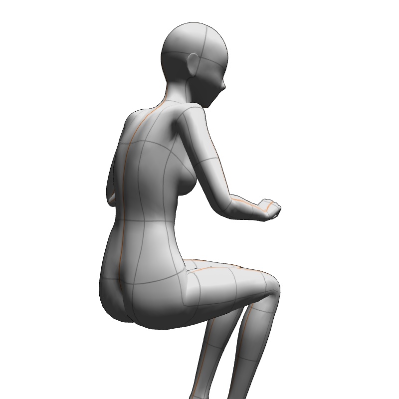 【フリー素材】需要が狭そうなポーズ参考素材⑤