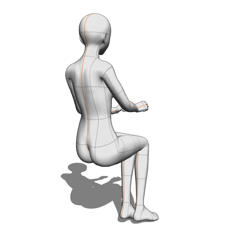 【フリー素材】需要が狭そうなポーズ参考素材⑤