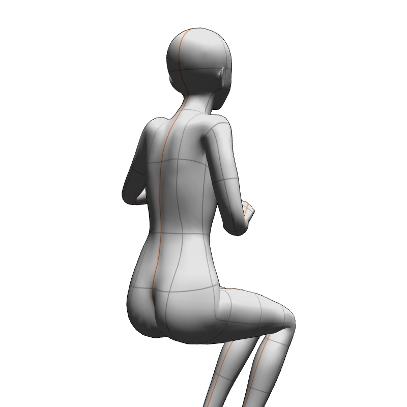 【フリー素材】需要が狭そうなポーズ参考素材⑤