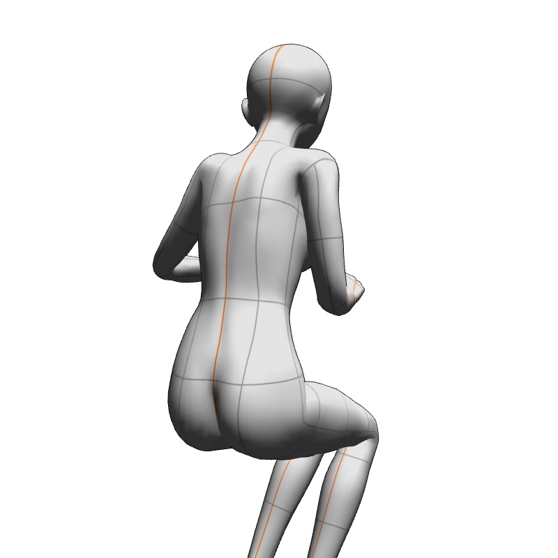 【フリー素材】需要が狭そうなポーズ参考素材⑤