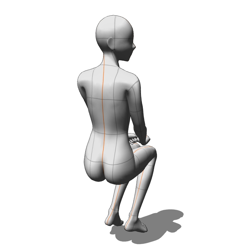 【フリー素材】需要が狭そうなポーズ参考素材⑦