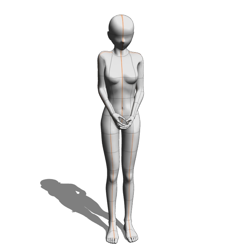 【フリー素材】需要が狭そうなポーズ参考素材⑨