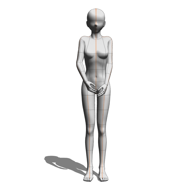 【フリー素材】需要が狭そうなポーズ参考素材⑨