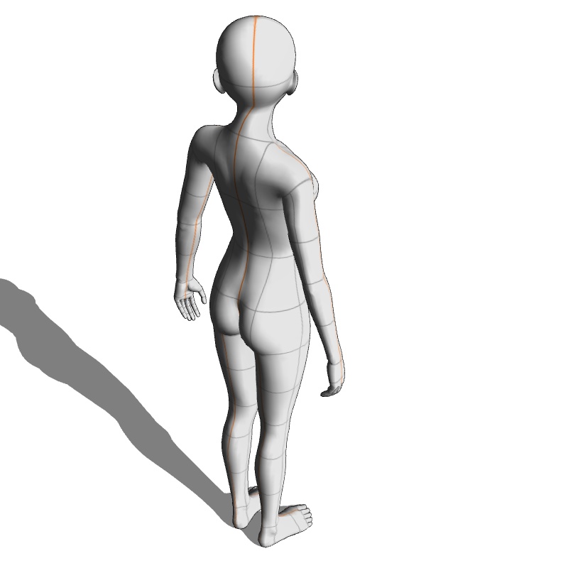 【フリー素材】需要が狭そうなポーズ参考素材⑨