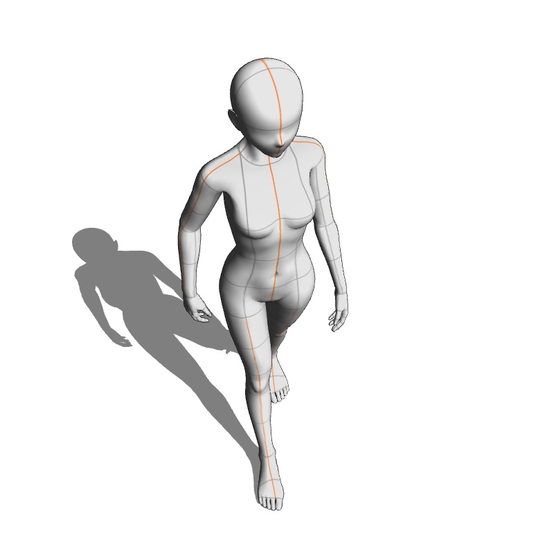 【フリー素材】需要が狭そうなポーズ参考素材⑨