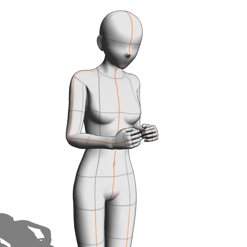 【フリー素材】需要が狭そうなポーズ参考素材⑨