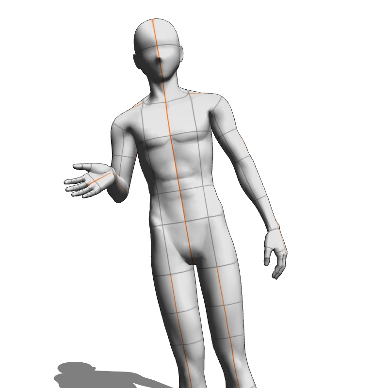 【フリー素材】需要が狭そうなポーズ参考素材⑨