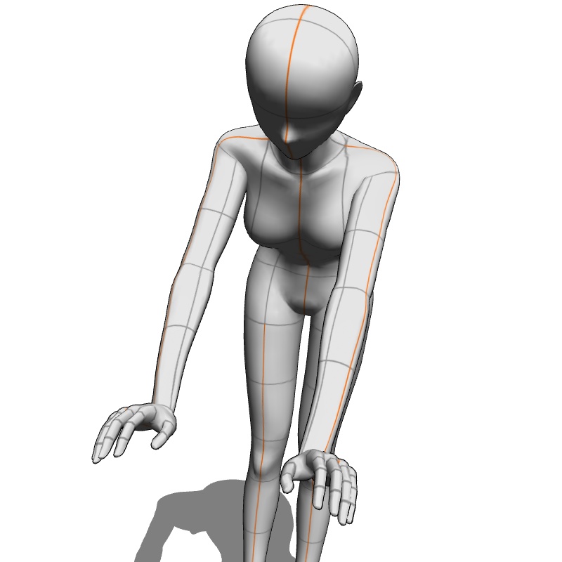 【フリー素材】需要が狭そうなポーズ参考素材⑩