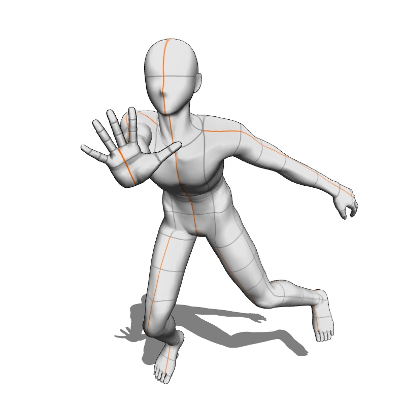 【フリー素材】需要が狭そうなポーズ参考素材⑩