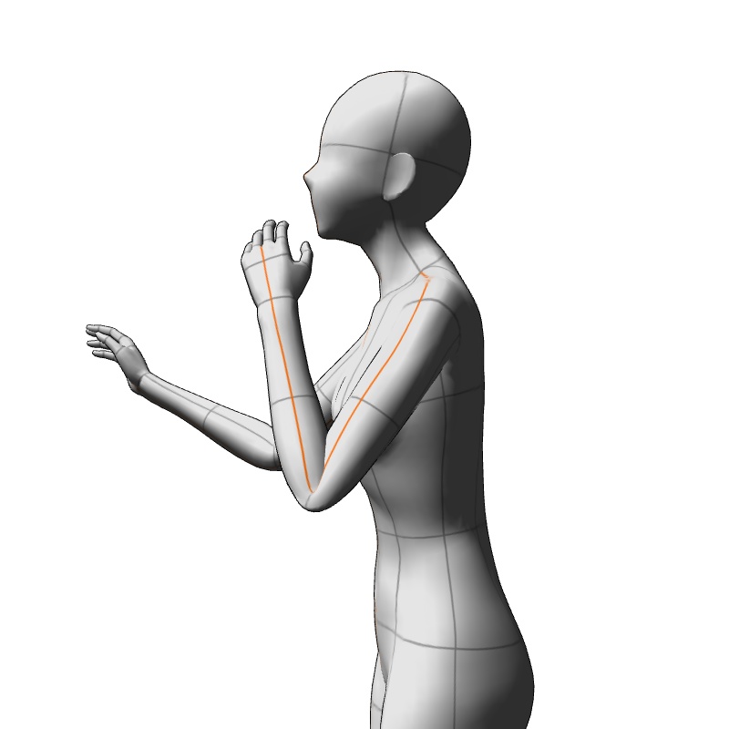 【フリー素材】需要が狭そうなポーズ参考素材⑪