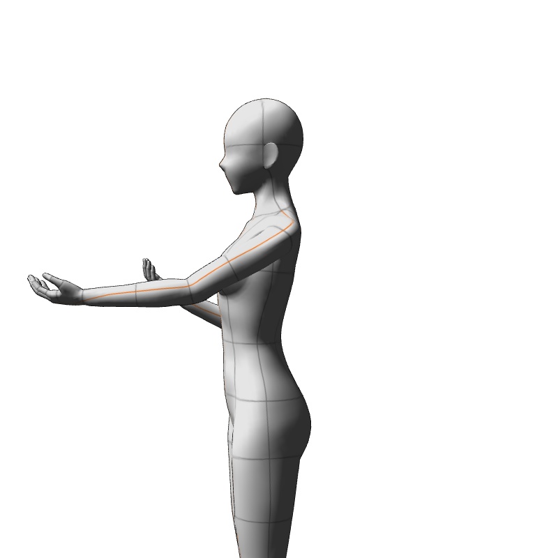 【フリー素材】需要が狭そうなポーズ参考素材⑪