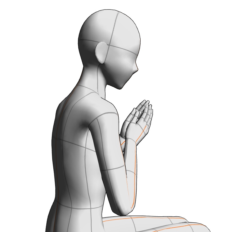 【フリー素材】需要が狭そうなポーズ参考素材⑪