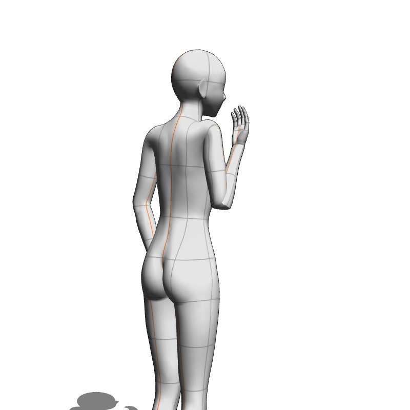 【フリー素材】需要が狭そうなポーズ参考素材⑫