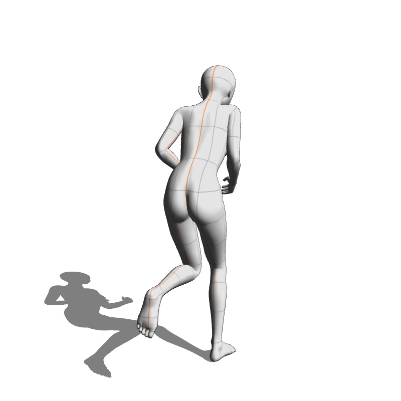 【フリー素材】需要が狭そうなポーズ参考素材⑫