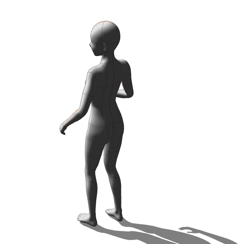 【フリー素材】需要が狭そうなポーズ参考素材⑫