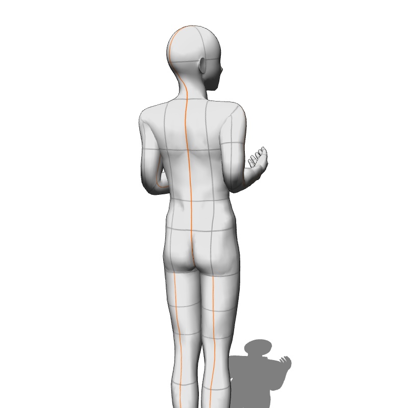 【フリー素材】需要が狭そうなポーズ参考素材⑫