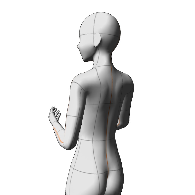 【フリー素材】需要が狭そうなポーズ参考素材⑫