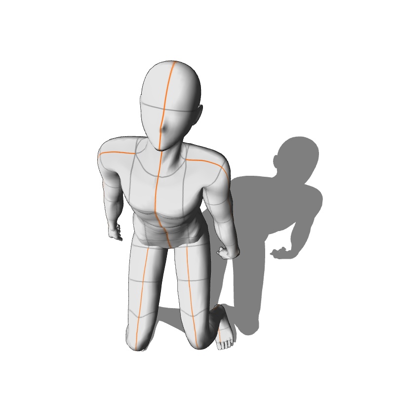 【フリー素材】需要が狭そうなポーズ参考素材⑬