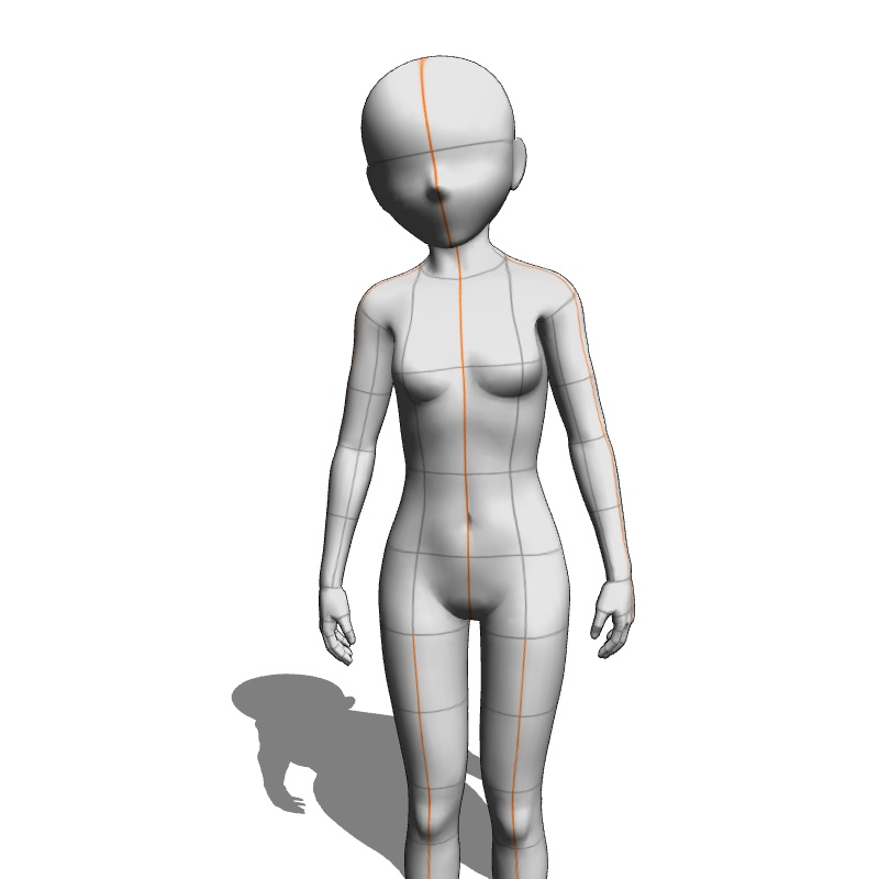 【フリー素材】需要が狭そうなポーズ参考素材⑭