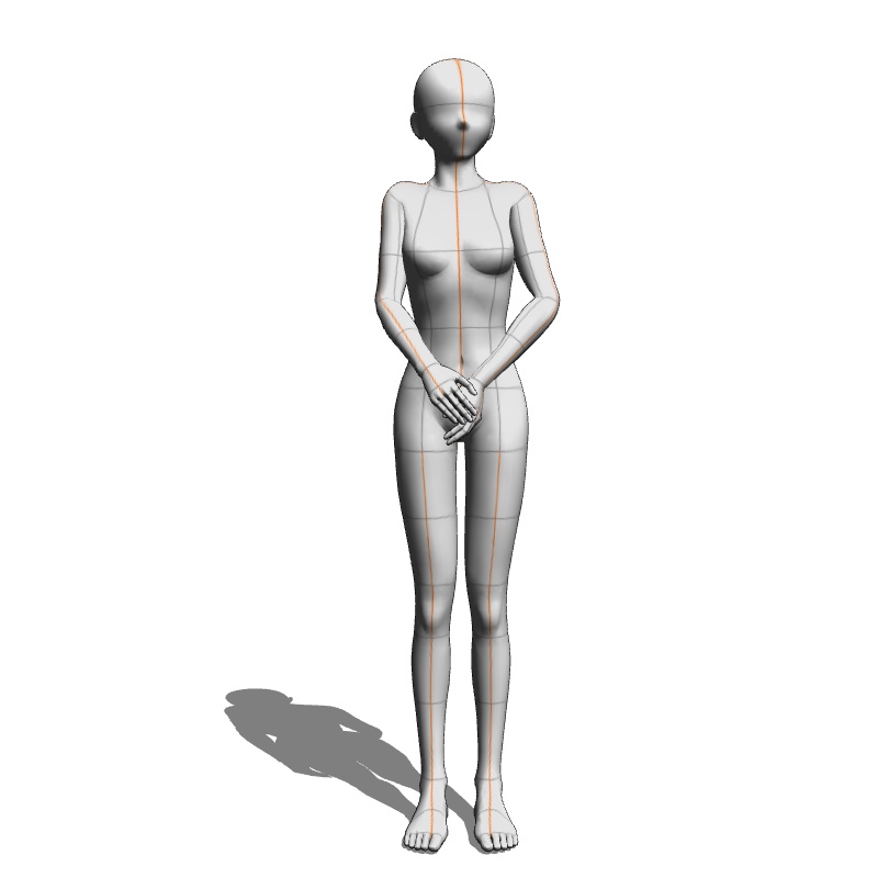 【フリー素材】需要が狭そうなポーズ参考素材⑭