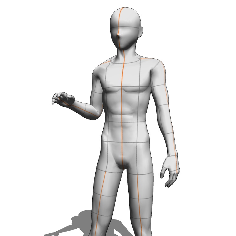 【フリー素材】需要が狭そうなポーズ参考素材⑭