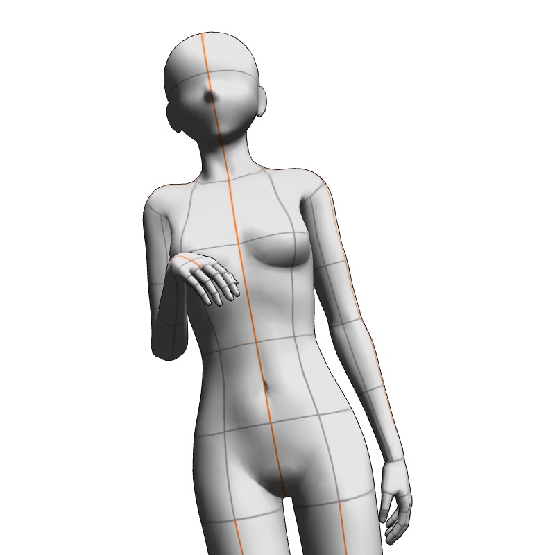 【フリー素材】需要が狭そうなポーズ参考素材⑭