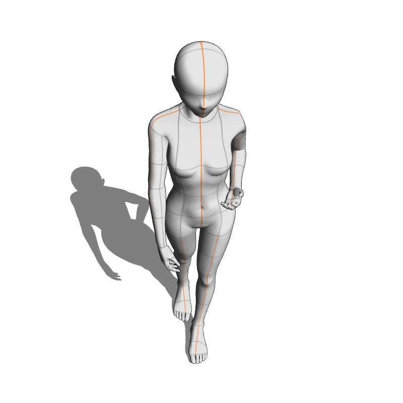 【フリー素材】需要が狭そうなポーズ参考素材⑭