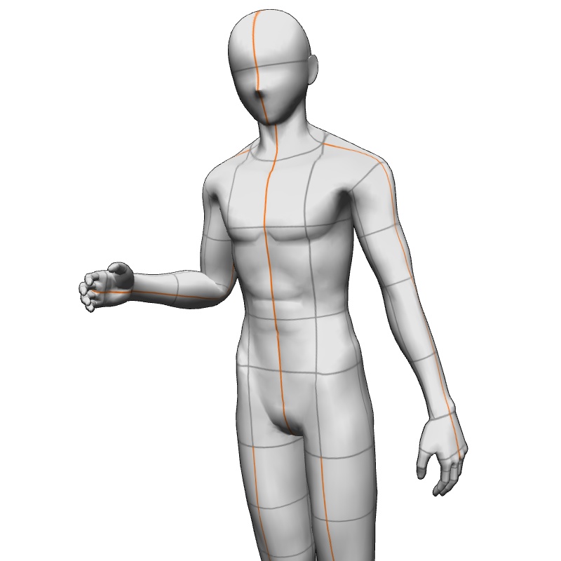 【フリー素材】需要が狭そうなポーズ参考素材⑭