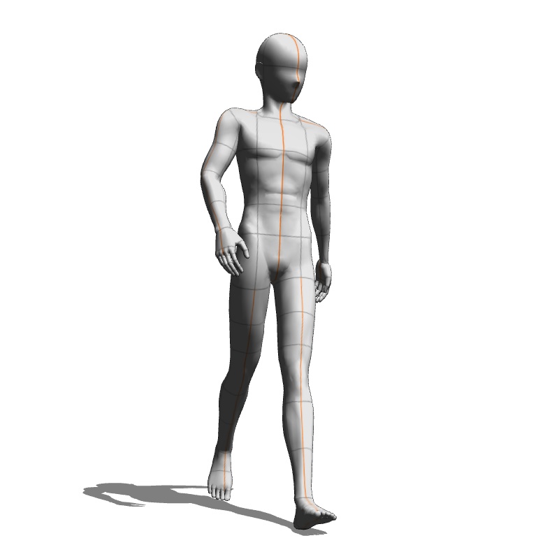 【フリー素材】需要が狭そうなポーズ参考素材⑭