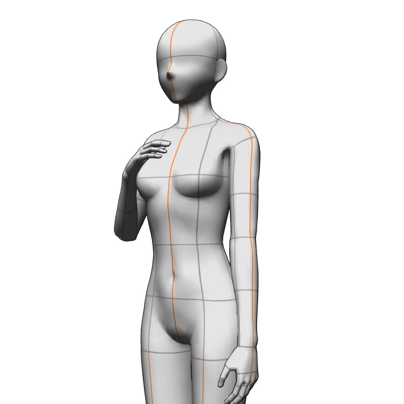 【フリー素材】需要が狭そうなポーズ参考素材⑭