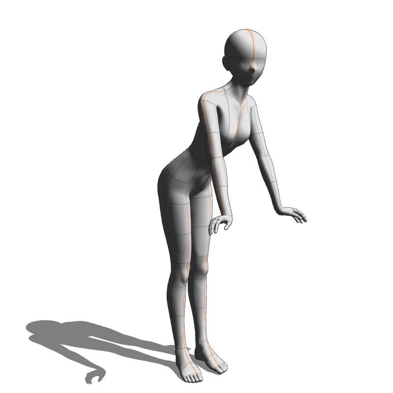 【フリー素材】需要が狭そうなポーズ参考素材⑮