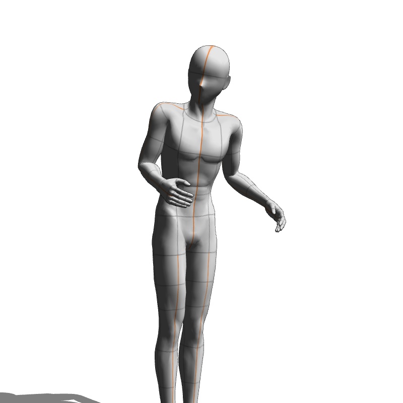 【フリー素材】需要が狭そうなポーズ参考素材⑮