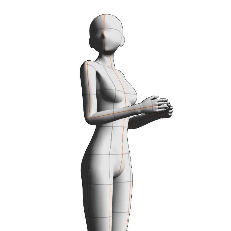 【フリー素材】需要が狭そうなポーズ参考素材⑮