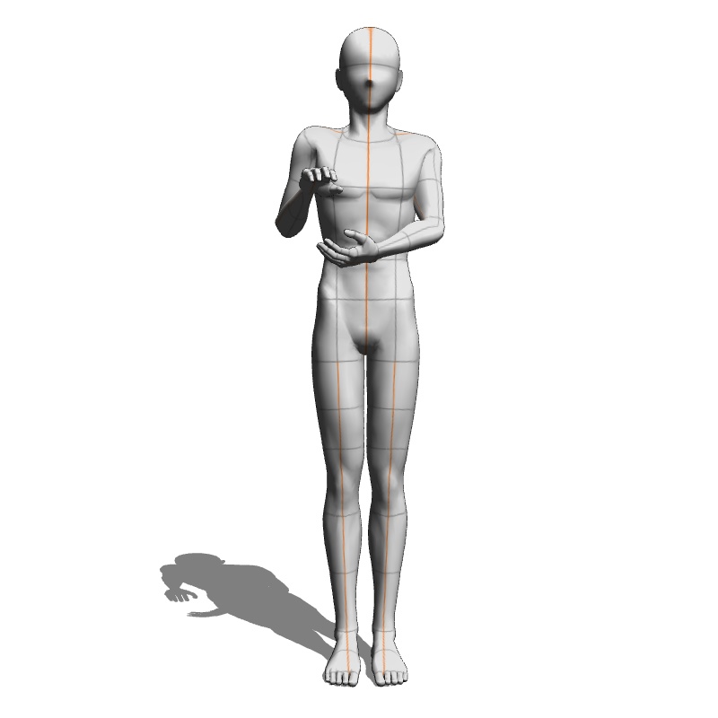 【フリー素材】需要が狭そうなポーズ参考素材⑮