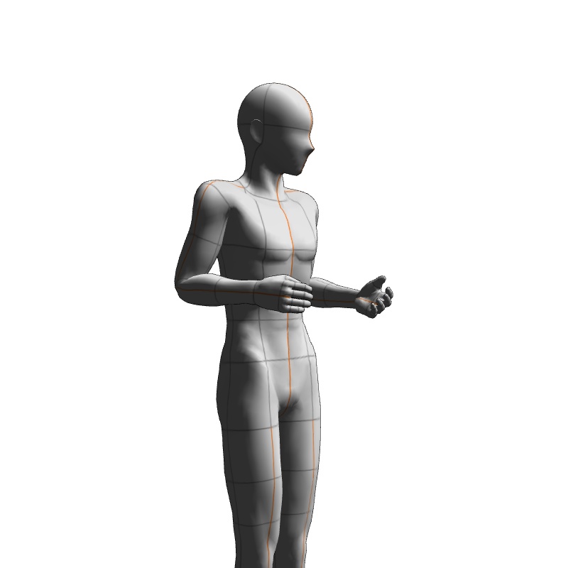 【フリー素材】需要が狭そうなポーズ参考素材⑯