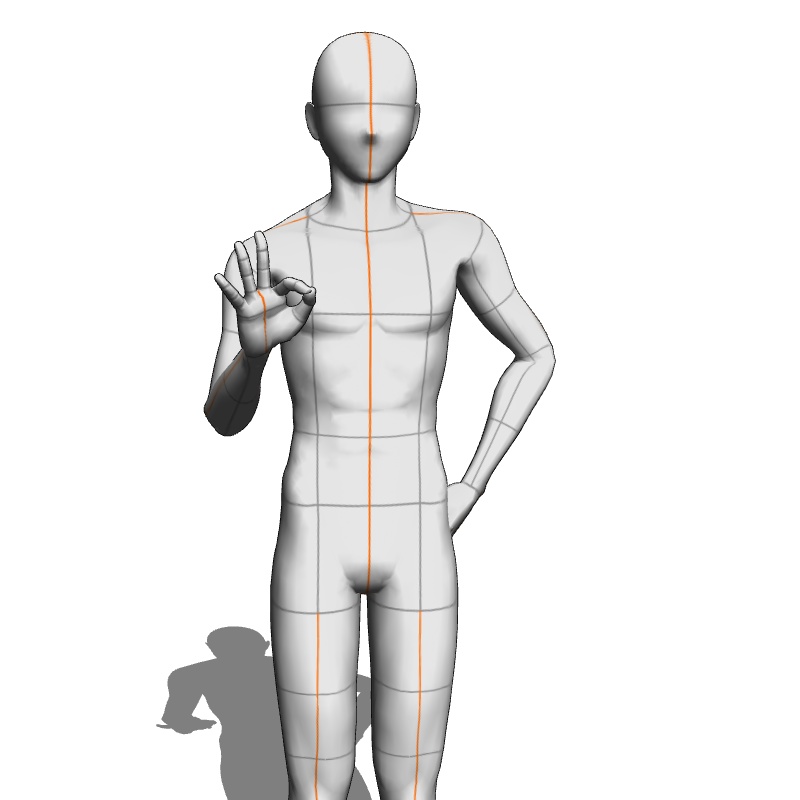 【フリー素材】需要が狭そうなポーズ参考素材⑯