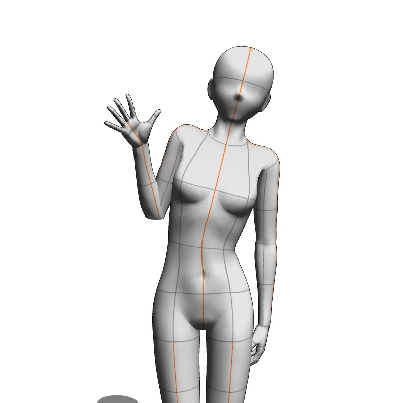 【フリー素材】需要が狭そうなポーズ参考素材⑯