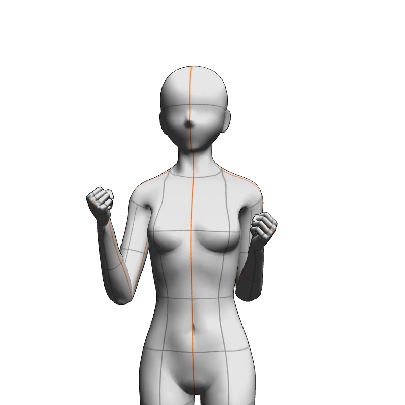 【フリー素材】需要が狭そうなポーズ参考素材⑯