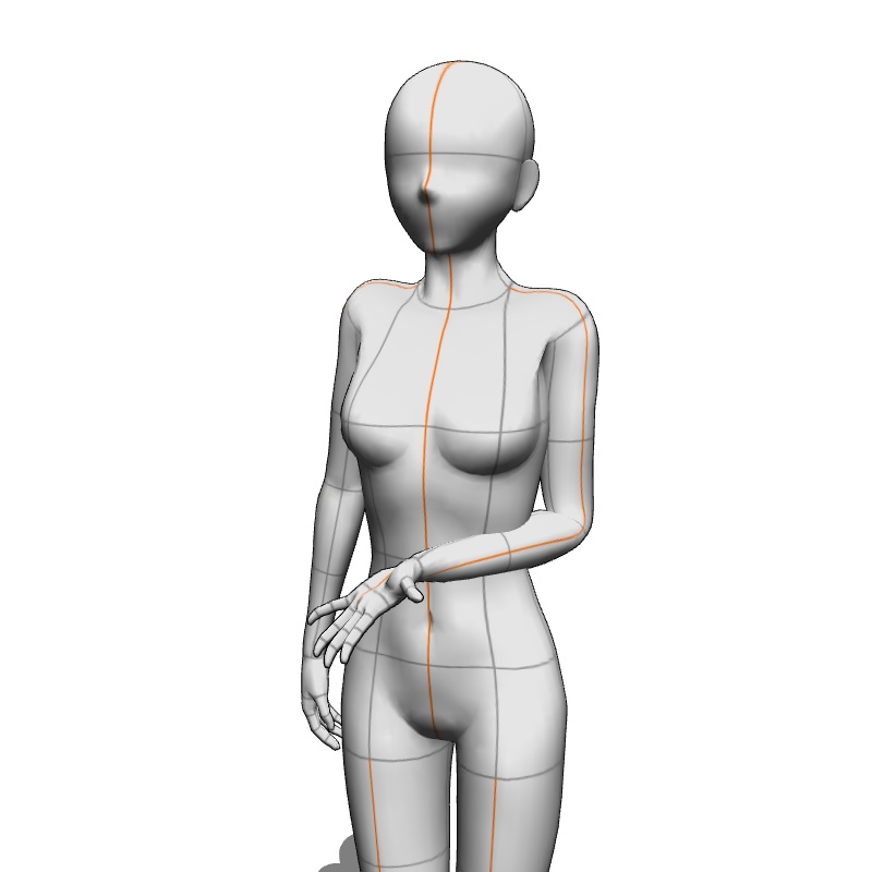 【フリー素材】需要が狭そうなポーズ参考素材⑯