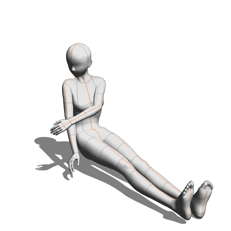 【フリー素材】需要が狭そうなポーズ参考素材⑰