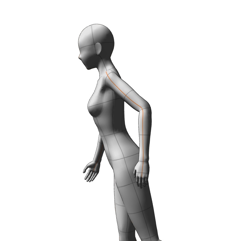 【フリー素材】需要が狭そうなポーズ参考素材⑱