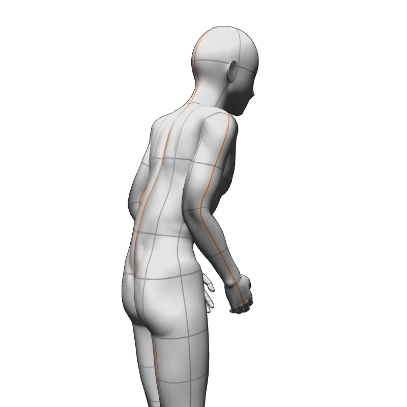 【フリー素材】需要が狭そうなポーズ参考素材⑱