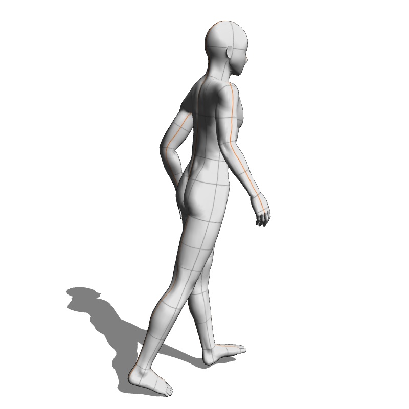 【フリー素材】需要が狭そうなポーズ参考素材⑱